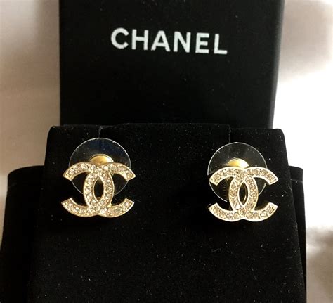 chanel earrings stufs|authentic chanel stud earrings.